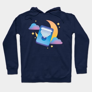 Kalimba Blue Night Moon Stars Hoodie